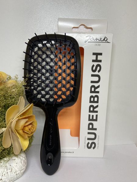 Оригінальна щітка для волосся Janeke Superbrush чорна Standart 2777049738 фото