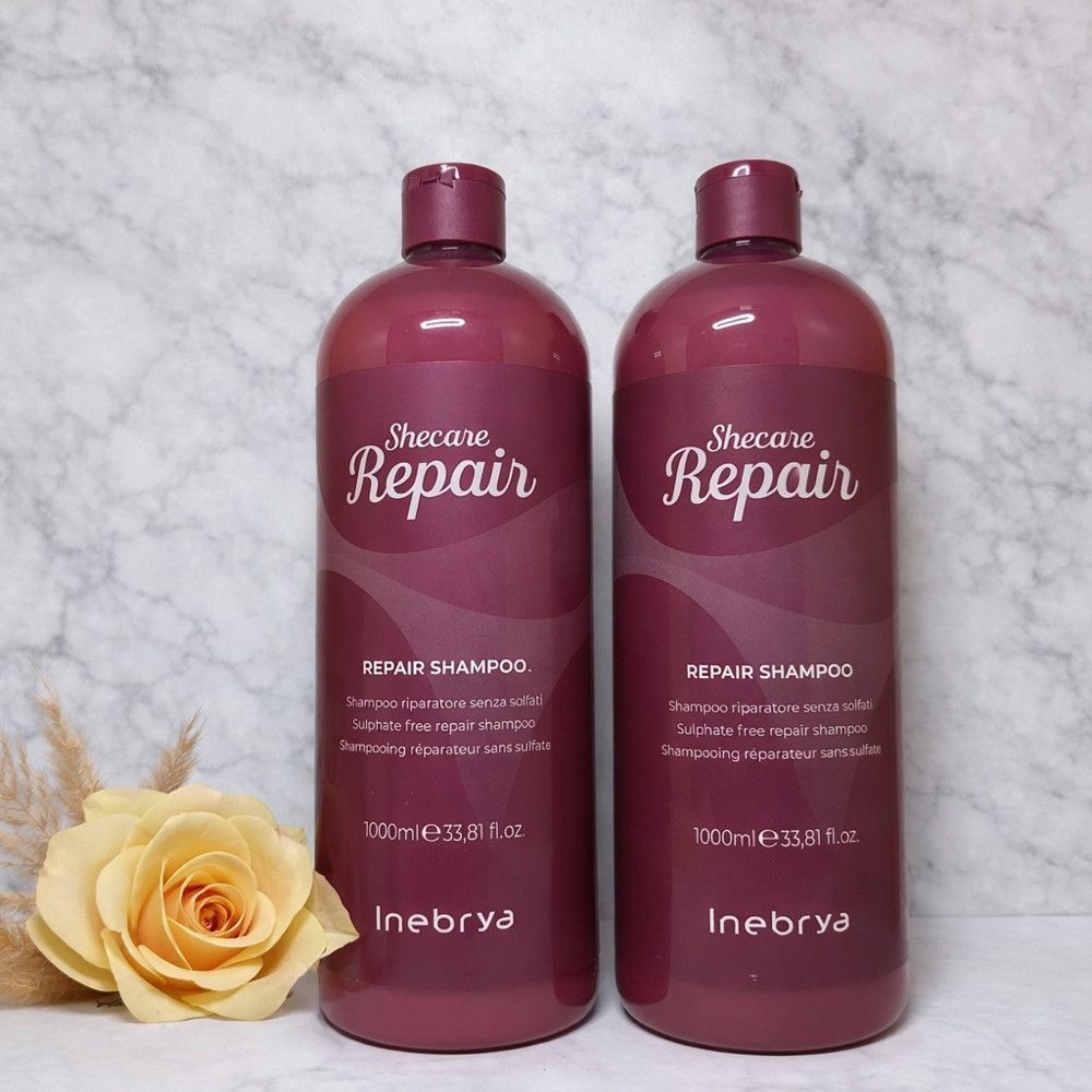 Восстанавливающий шампунь для сухих и поврежденных волос Inebrya SheCare Repair Shampoo, 1000 мл 2228283063 фото
