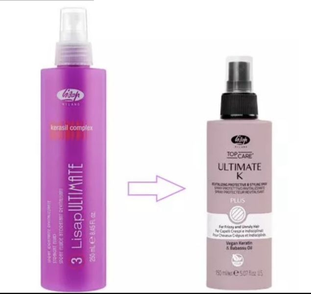Флюїд для випрямлення волосся з функцією термозахисту Lisap Ultimate Straight Fluid 250 мл 2149662980 фото