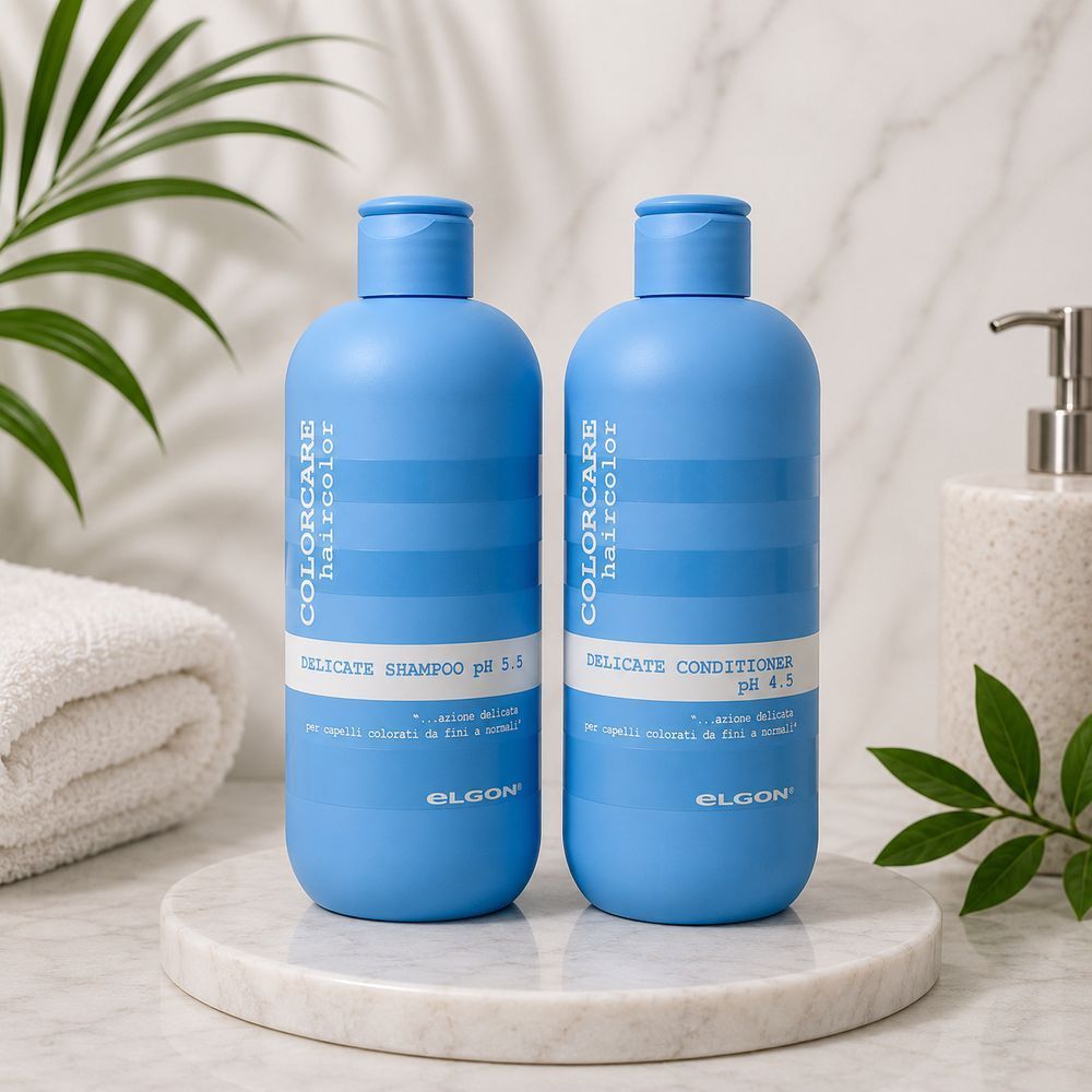 Відновлювальний набір для фарбованого та пошкодженого волосся Elgon Colorcare Delicate Shampoo or Conditioner 300 мл/300 мл 3141647273 фото