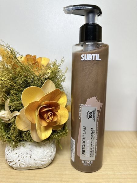 Тонирующая колорирующая маска для обновления цвета Ducastel Subtil Retouch Lab Mask195 мл Beige-бежевый блонд 1234 фото