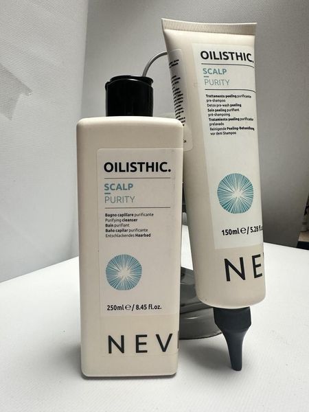 Очищающий набор для жирной кожи головы и ухода при дерматозе Nevitaly Oilisthic Scalp Purity Peeling 150 мл 2060 фото