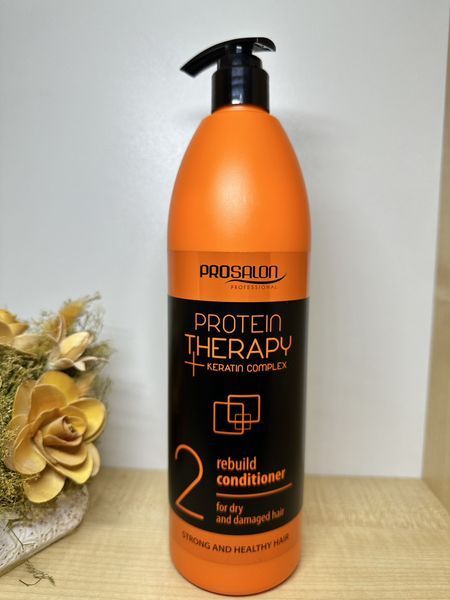 Восстановительный кондиционер для сильнопористых волос Prosalon Protein Therapy + Keratin Complex Rebuild 1000 2285330 фото