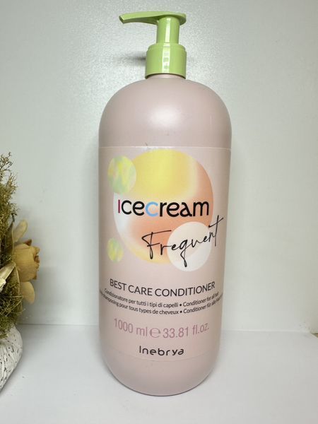 Кондиционер с маслом льняного семени для всех типов волос Inebrya Ice Cream Frequent Best Care Conditioner 1000ml 1125395104 фото