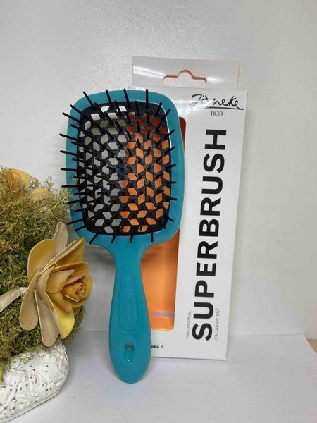 Оригінальна щітка для волосся бірюзова з чорним Janeke Superbrush 2777065688 фото