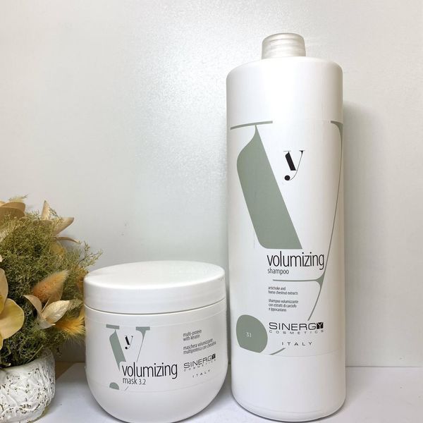 Набір для об'єму тонкого волосся Y3.1 Sinergy Volumizing shampoo and mask 1000/500 2619192334 фото