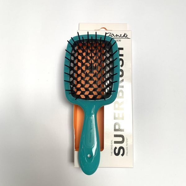 Оригінальна щітка для волосся бірюзова з чорним Janeke Superbrush 2777065688 фото