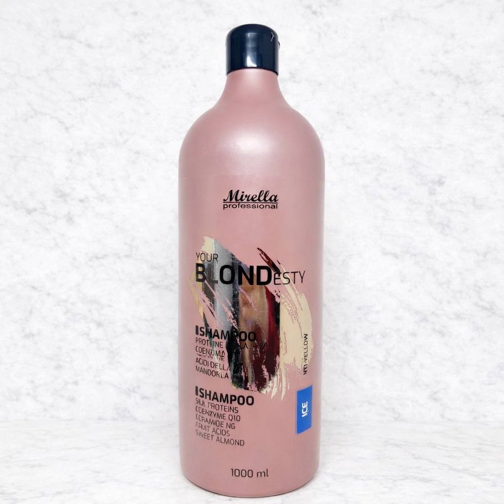 Тонирующий шампунь для ледяных оттенков блонд (синий холод) ICE Mirella Professional Your BLONDesty 1000 мл 2552705519 фото
