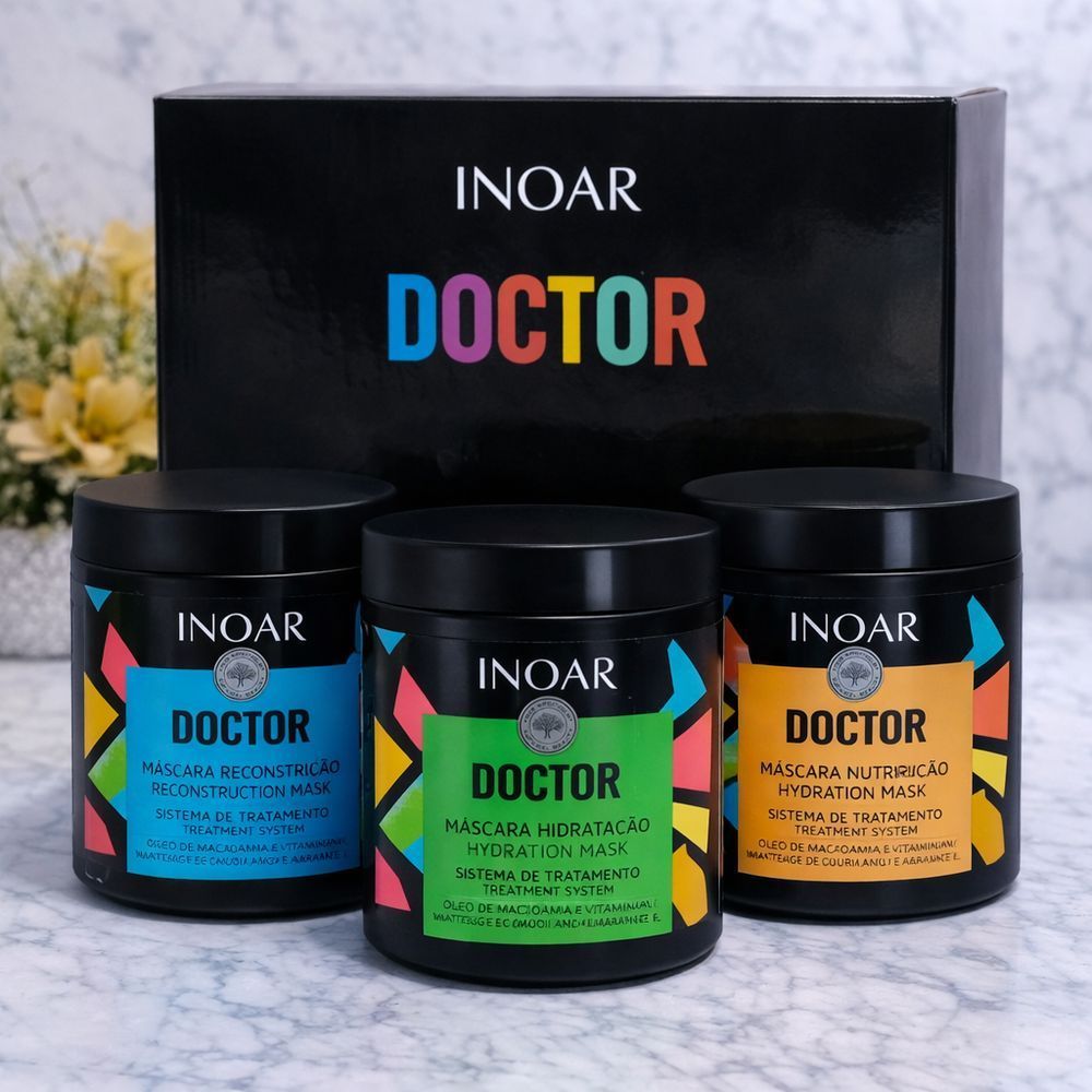Маски для реконструкции волос Иноар Доктор, Inoar Doctor, 3х250 g 2472513716 фото