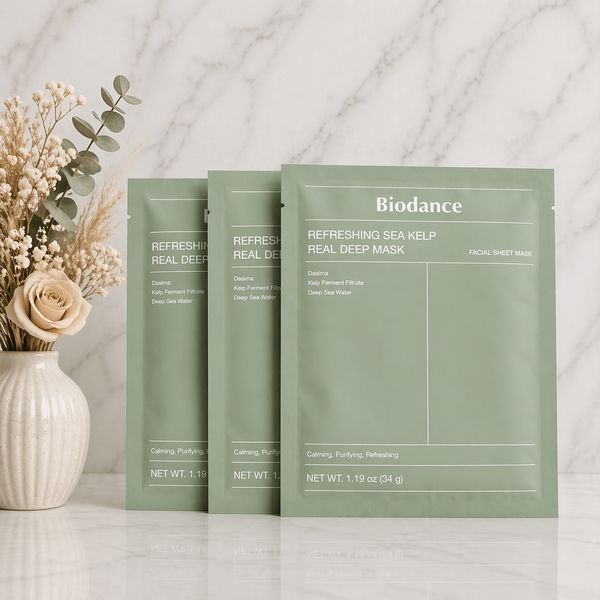 Освежающая гидрогелевая маска для лица с морскими водорослями Biodance Refreshing Sea Kelp Real Deep Mask 2675186472 фото