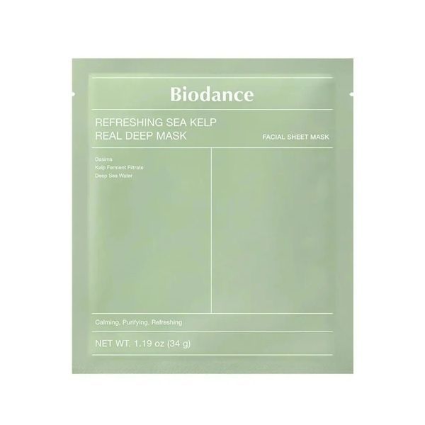 Освежающая гидрогелевая маска для лица с морскими водорослями Biodance Refreshing Sea Kelp Real Deep Mask 2675186472 фото