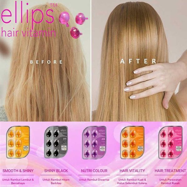 Вітаміни - капсули для фарбованого волосся&nbsp;&laquo;Сяйво кольору&raquo; Ellips Hair Vitamin Nutri Color With Sunflower Oil, 8х1 мл 1699324020 фото