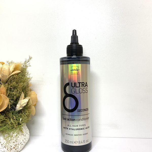 Ламеллярный кондиционер для разглаживания волос - Unic Ultra Gloss 8 Second Conditioner 250 мл 2501200508 фото