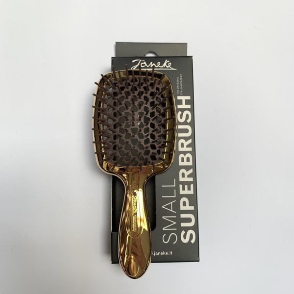 Оригинальная щетка для волос Janeke Superbrush Small золото-коричневая (маленькая) 2911841590 фото