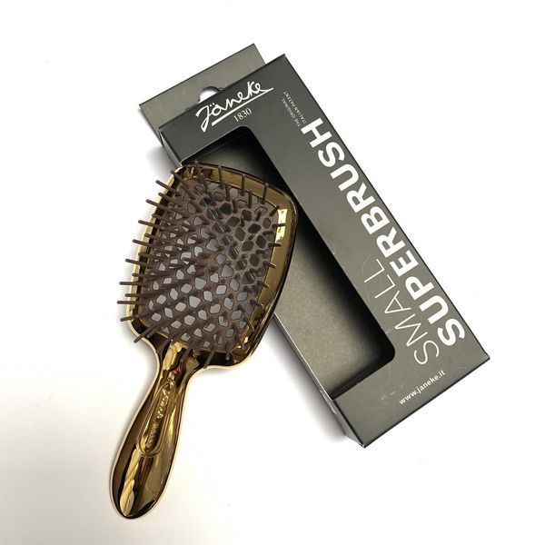 Оригинальная щетка для волос Janeke Superbrush Small золото-коричневая (маленькая) 2911841590 фото