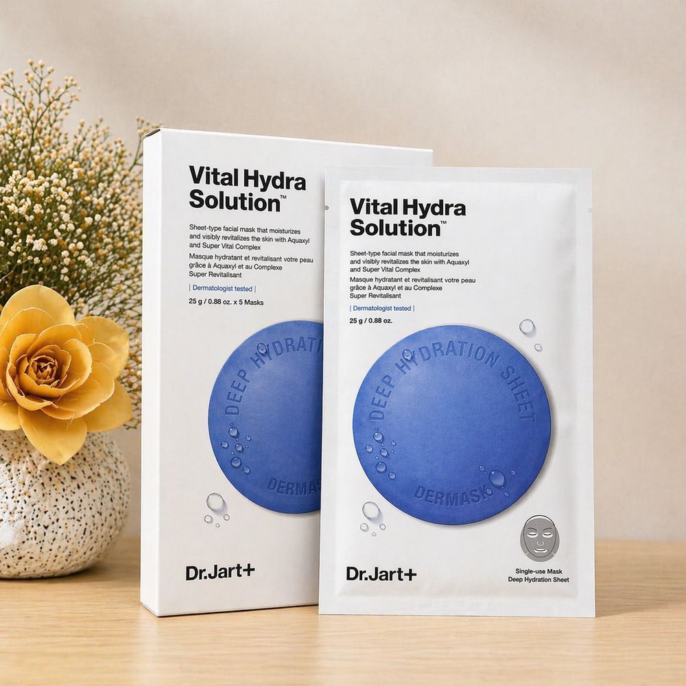 Увлажняющая маска для лица с гиалуроновой кислотой Капсулы красоты Dr. Jart+ Dermask Vital Hydra Solution Face 1980993074 фото