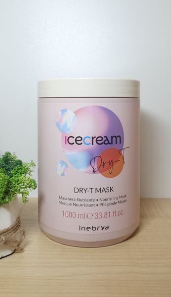 Маска для сухого фарбованого та кучерявого волосся Inebrya Ice Cream Dry-T Mask 1000 1125395126 фото