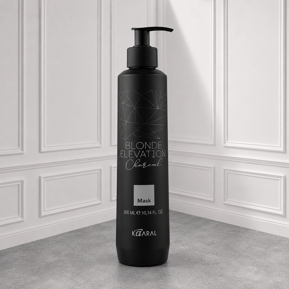 Чорна тонувальна вугільна маска для волосся Blonde Elevation Charcoal Mask Kaaral, 300 мл 3093689548 фото