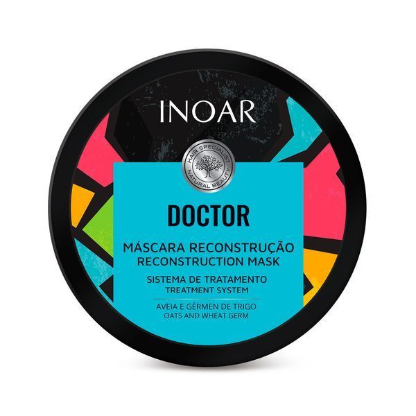 Маска для волосся з протеїнами зародків вівса та пшениці Inoar Doctor Reconstruction Mask, 250 г 2600700790 фото
