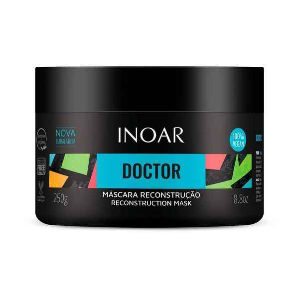 Маска для волосся з протеїнами зародків вівса та пшениці Inoar Doctor Reconstruction Mask, 250 г 2600700790 фото