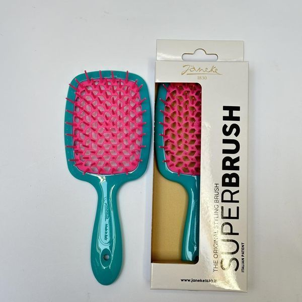 Оригінальна щітка для волосся Janeke Superbrush бірюзовий з рожевим 2937742178 фото