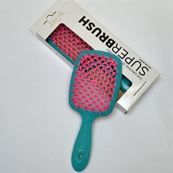 Оригінальна щітка для волосся Janeke Superbrush бірюзовий з рожевим 2937742178 фото