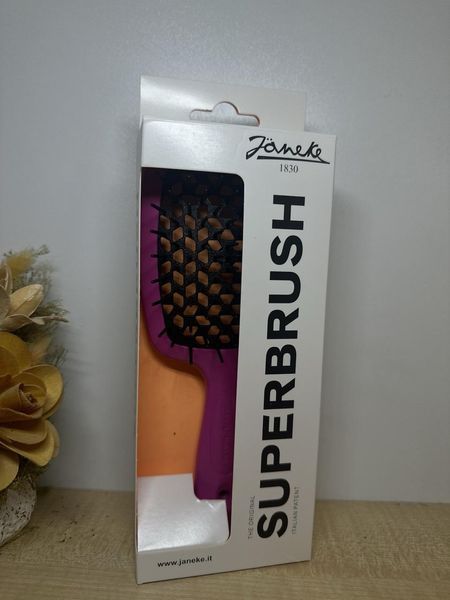 Оригинальная щетка для волос розовая с черной серединкой Janeke Superbrush Super Brush 2565029329 фото