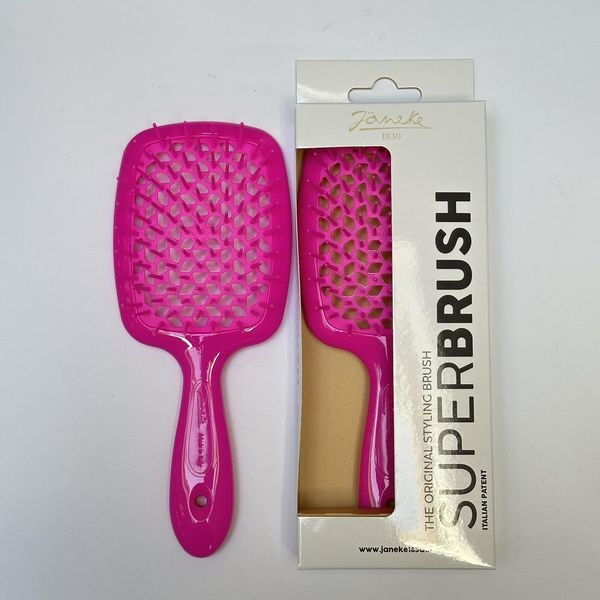 Оригінальна щітка для волосся Janeke Superbrush неоново-рожева 2937800930 фото