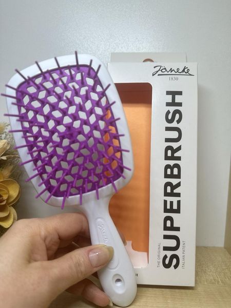 Оригінальна щітка для волосся біла з фуксією (фуксія серединка) Janeke Superbrush Super Brush 2565095635 фото