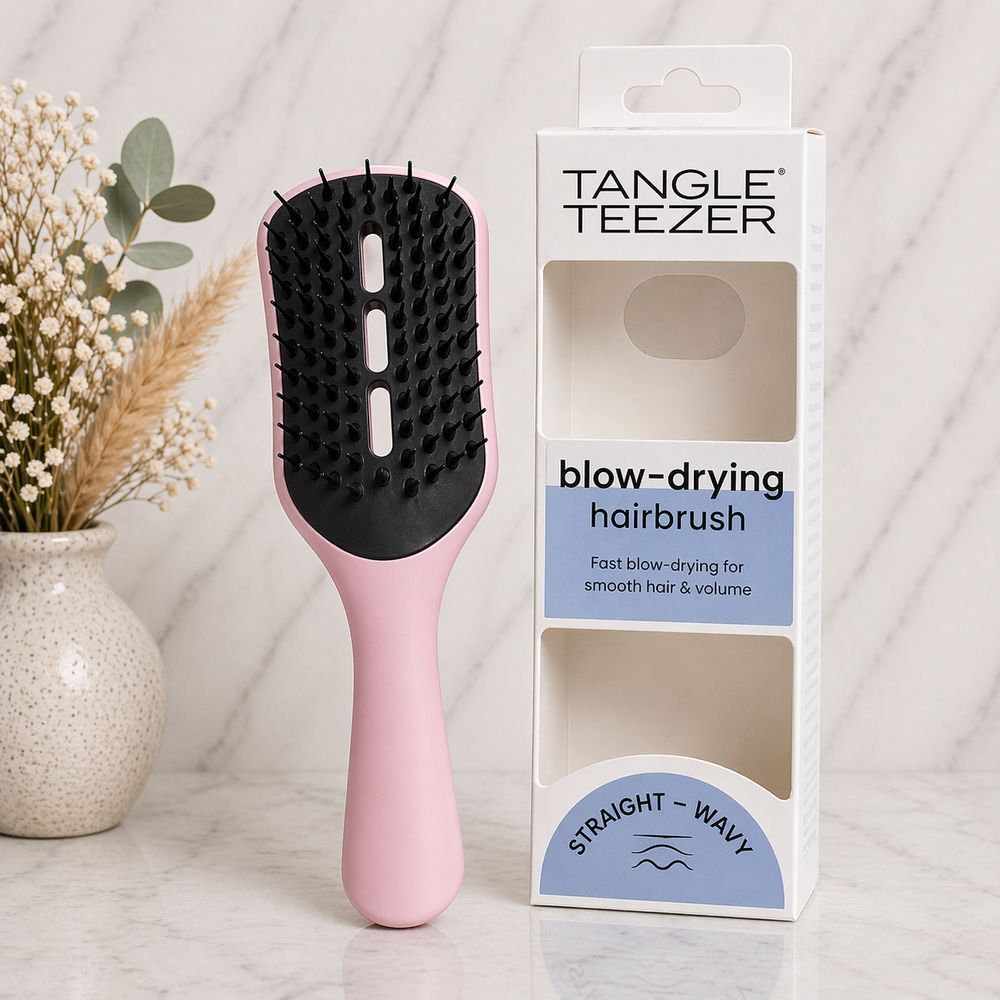 Профессиональная щетка для легкой и быстрой укладки волос феном blow-drying Tangle Teezer Tickled pink розовая 2565237689 фото