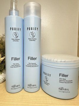 Набір для волосся Kaaral Purify Filler (шампунь + маска + спрей) з кератином та гіалуроновою кислотою для сухого та ламкого волосс 2693909303 фото