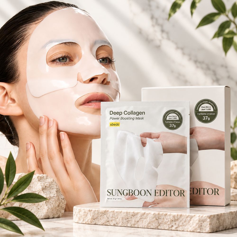 Ліфтингова гідрогелева маска для розгладження обличчя Sungboon Editor Deep Collagen Power Boosting Mask 37 г 3231772526 фото