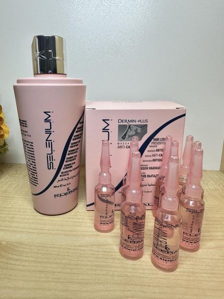 Набір проти випадіння волосся Kleral System Dermin Plus Shampoo or Red Clay Anti-Dandruff Mask Dermin 2630414881 фото