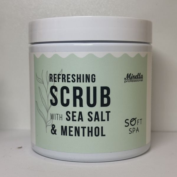 Освежающий скраб с морской солью и ментолом для жирной кожи головы Mirella Soft Spa 500 мл 2889302937 фото
