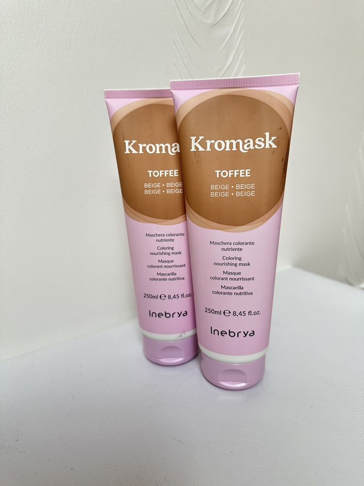 Тонирующая маска для волос интенсивно-бежевая Inebrya KroMask Colour Mask Toffee beige 250мл 2259693768 фото