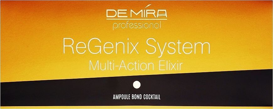 Ампульный коктейль-блонд для восстановления волос - Demira Professional ReGenix System Multi-Action Elixir 2519063 фото