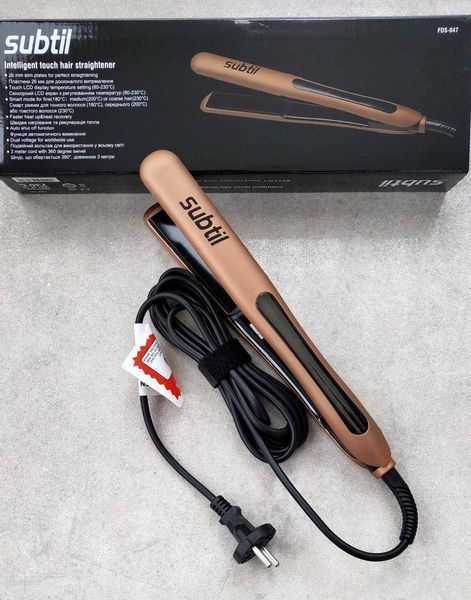 Професійний утюжок для волосся Subtil KERATIN SMART 26 мм з турмаліновим покриттям та цифровим датчиком температури 1675261345 фото