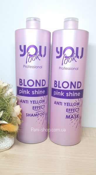 Набор для окрашенных и светлых волос (шампунь и маска) You Look Professional Pink Shine 1000 мл 1632767020 фото