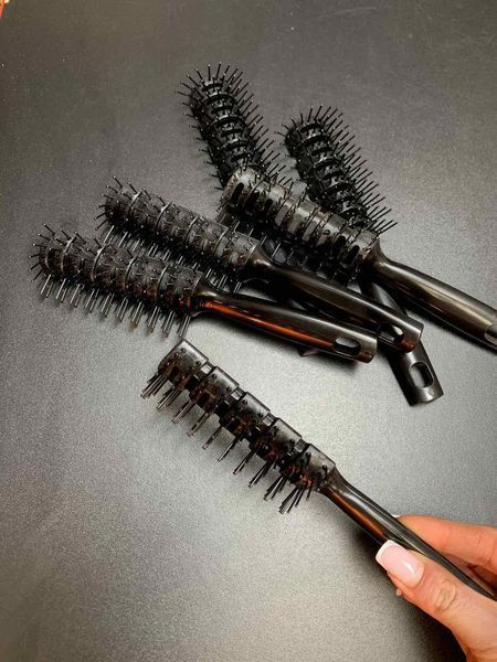 Продувна щітка для волосся вузька з захистом, 9 рядів щетини Baihe Hair 2660163570 фото