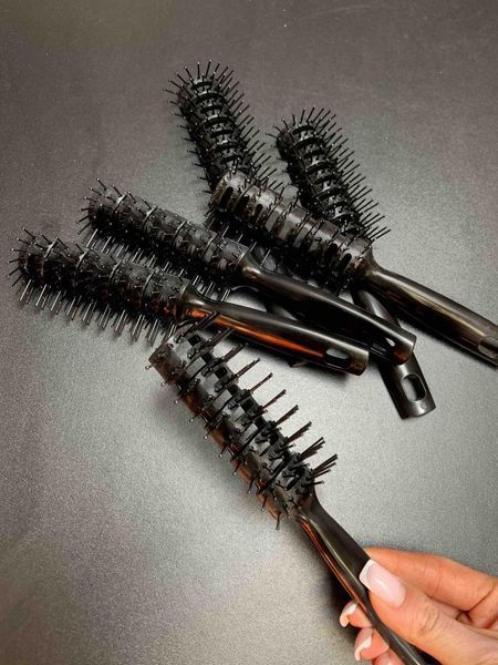 Продувна щітка для волосся вузька з захистом, 9 рядів щетини Baihe Hair 2660163570 фото