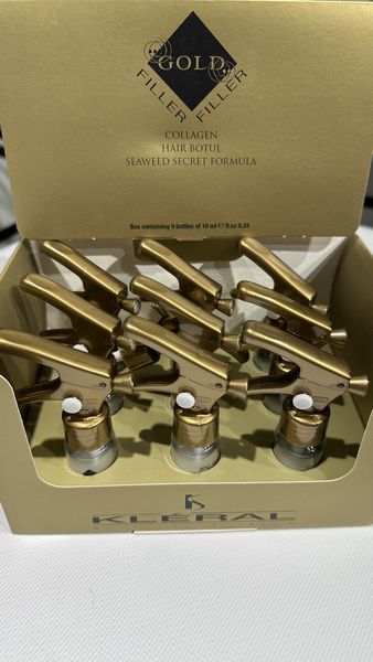 Золотой ботокс филлер для волос Kleral System Gold Filler Collagen Hair Botox 10 мл 2047952485 фото