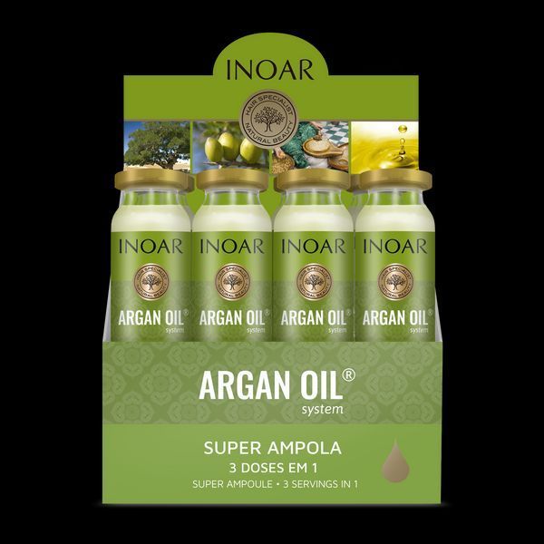 Ампула-інтенсив для відновлення та блиску волосся Inoar Argan Oil Ampola, 45 мл 2600701251 фото