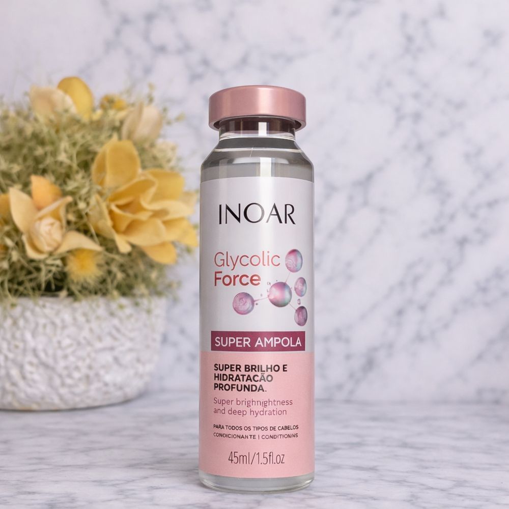 Ампула интенсивное восстановление и ламинирование волос Inoar Glycolic Force Ampoule, 45 мл 2600701267 фото