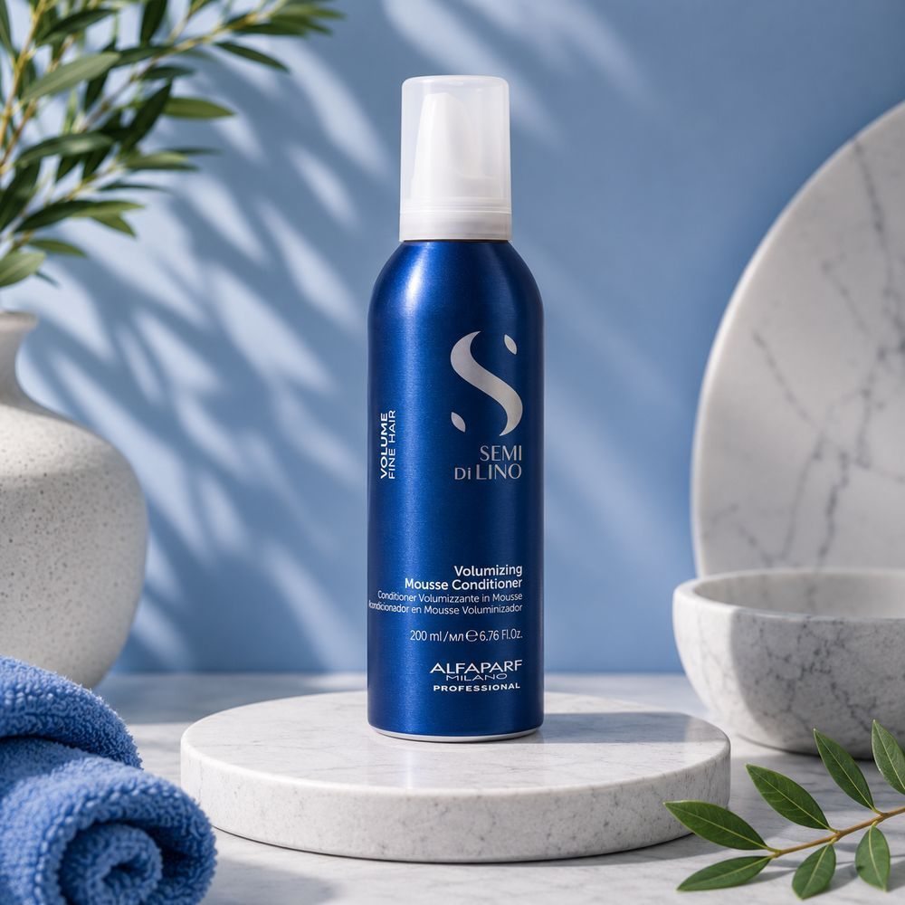 Кондиціонер-мус для надання об'єму тонкому волоссю Alfaparf Milano Semi Di Lino Volume Volumizing Mousse Conditioner 200 мл 3127742045 фото