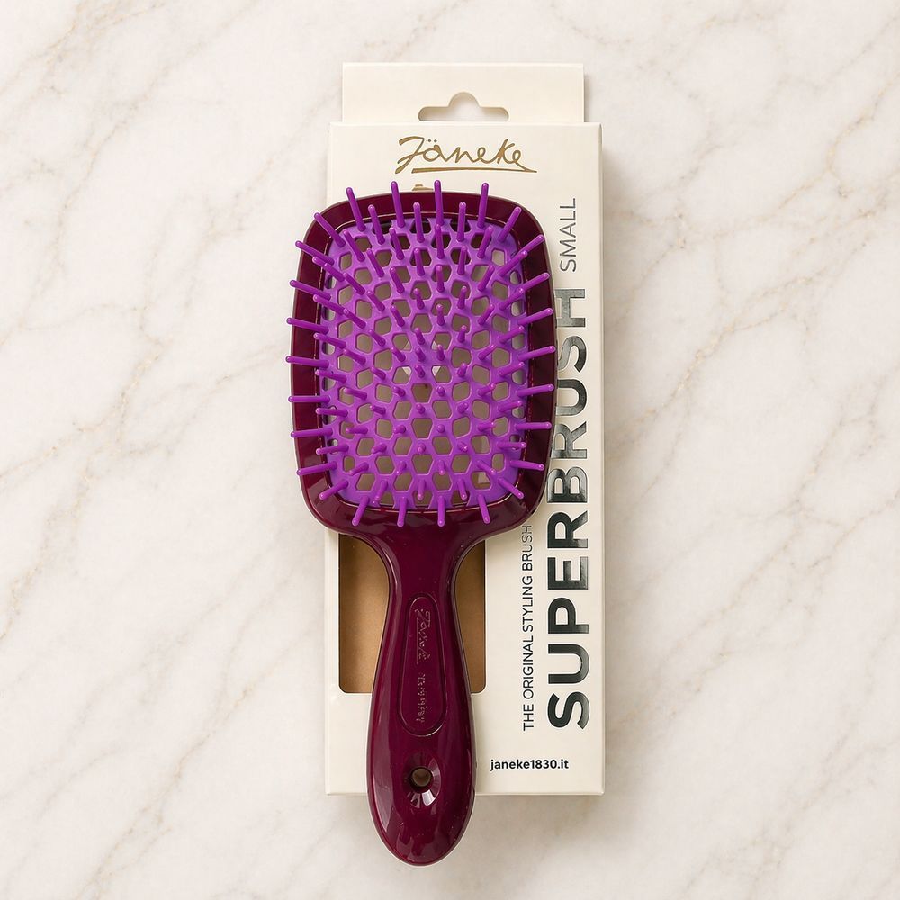 Оригинальная щетка для волос Janeke Small Superbrush бордово-фиолетовая (маленькая) 2873165565 фото