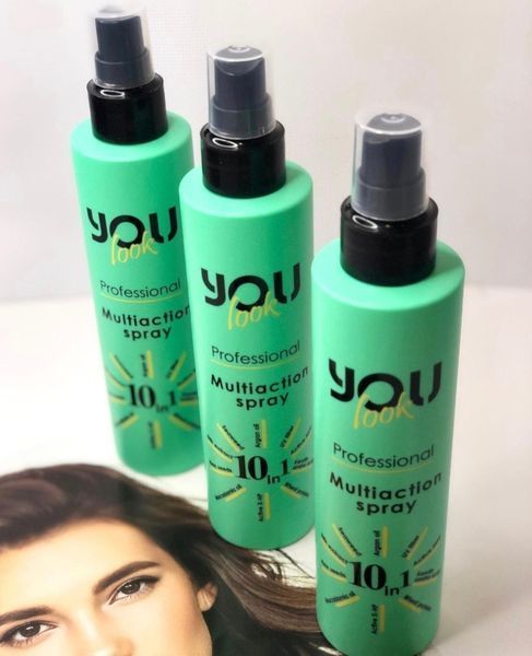Термозащитный мультиспрей для волос You Look Professional Multiaction Spray 10 in 1, 200 мл 782842524 фото