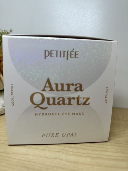 Гидрогелевые патчи для глаз с протеинами жемчуга и пудрой опала PETITFEE Aura Quartz Hydrogel Eye Mask Pure Op 2368396147 фото