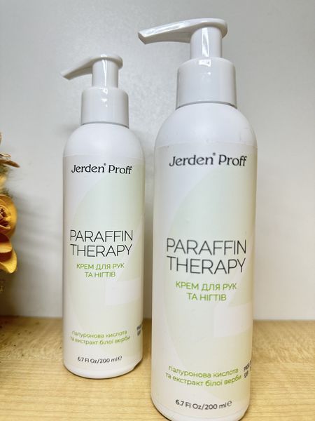 Крем для рук и ногтей с гиалуроновой кислотой и экстрактом белой ивы Paraffin therapy Jerden Proff 200 мл 2527257336 фото