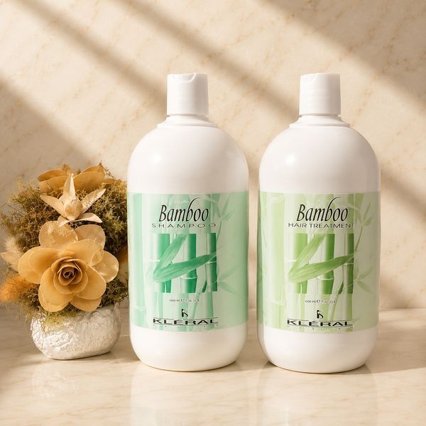 Набор для ухода за волосами с экстрактом бамбука без силиконов Kleral System Bamboo Shampoo + Bamboo Hair Treatment1000 мл/1000мл 3045277221 фото