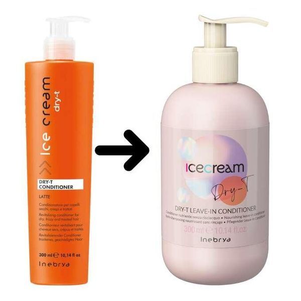 Несмываемый кондиционер для сухих волос Inebrya Ice Cream Dry-T Leave-In Conditioner, 300 мл 858820917 фото
